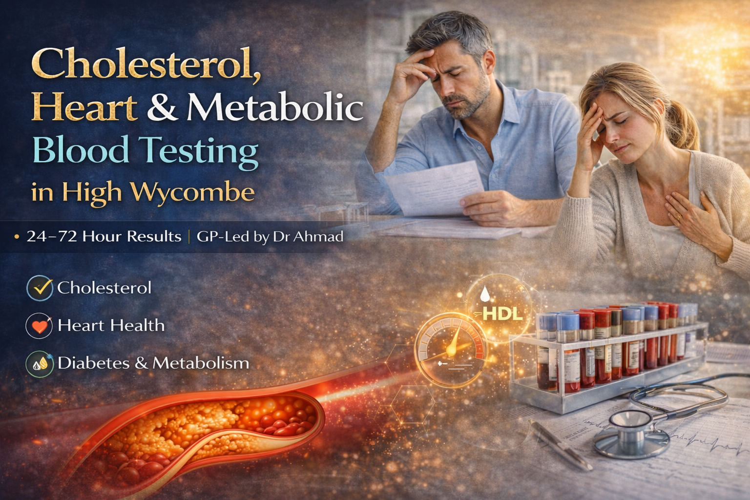 Cholesterol, Heart & Metabolic Blood Testing in High Wycombe