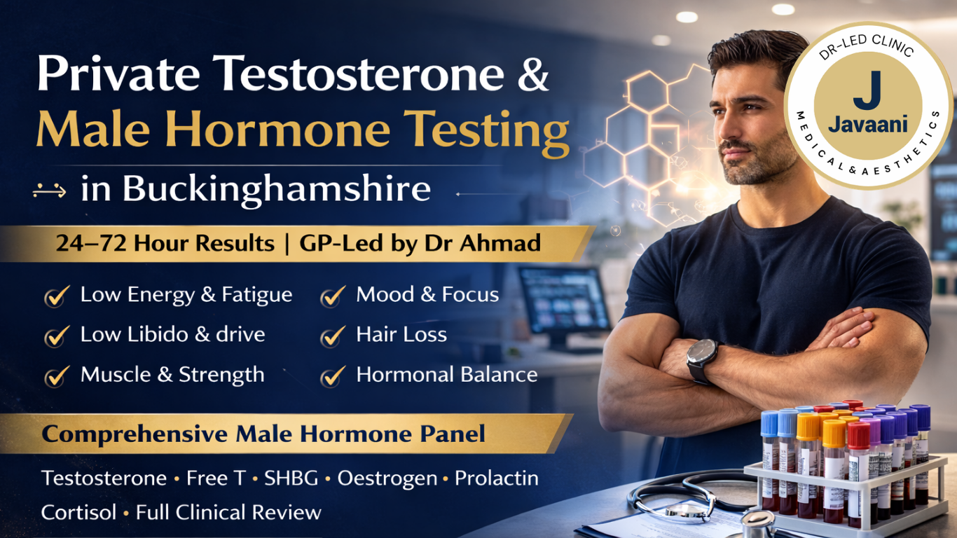 Private Testosterone & Male Hormone Testing in High Wycombe