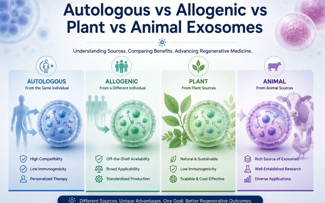 Autologous vs Allogenic vs Plant vs Animal Exosomes